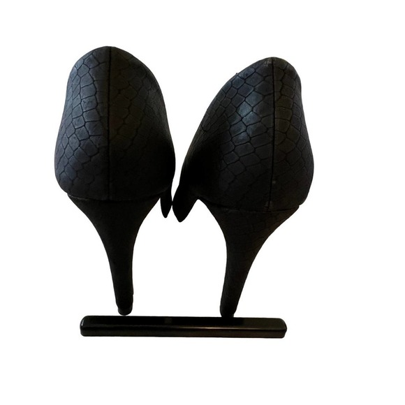 Diba London 3.5" Heels Black Snake Pattern "Beth"  6.5 - Picture 4 of 8